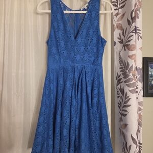 Charlotte Russe Vibrant Blue Midi Dress